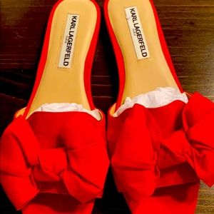 Barely worn *Karl Lagerfeld* Red Sandal